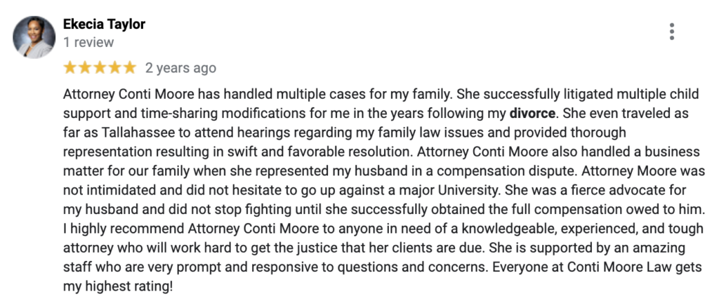 Orlando Divorce Client Review